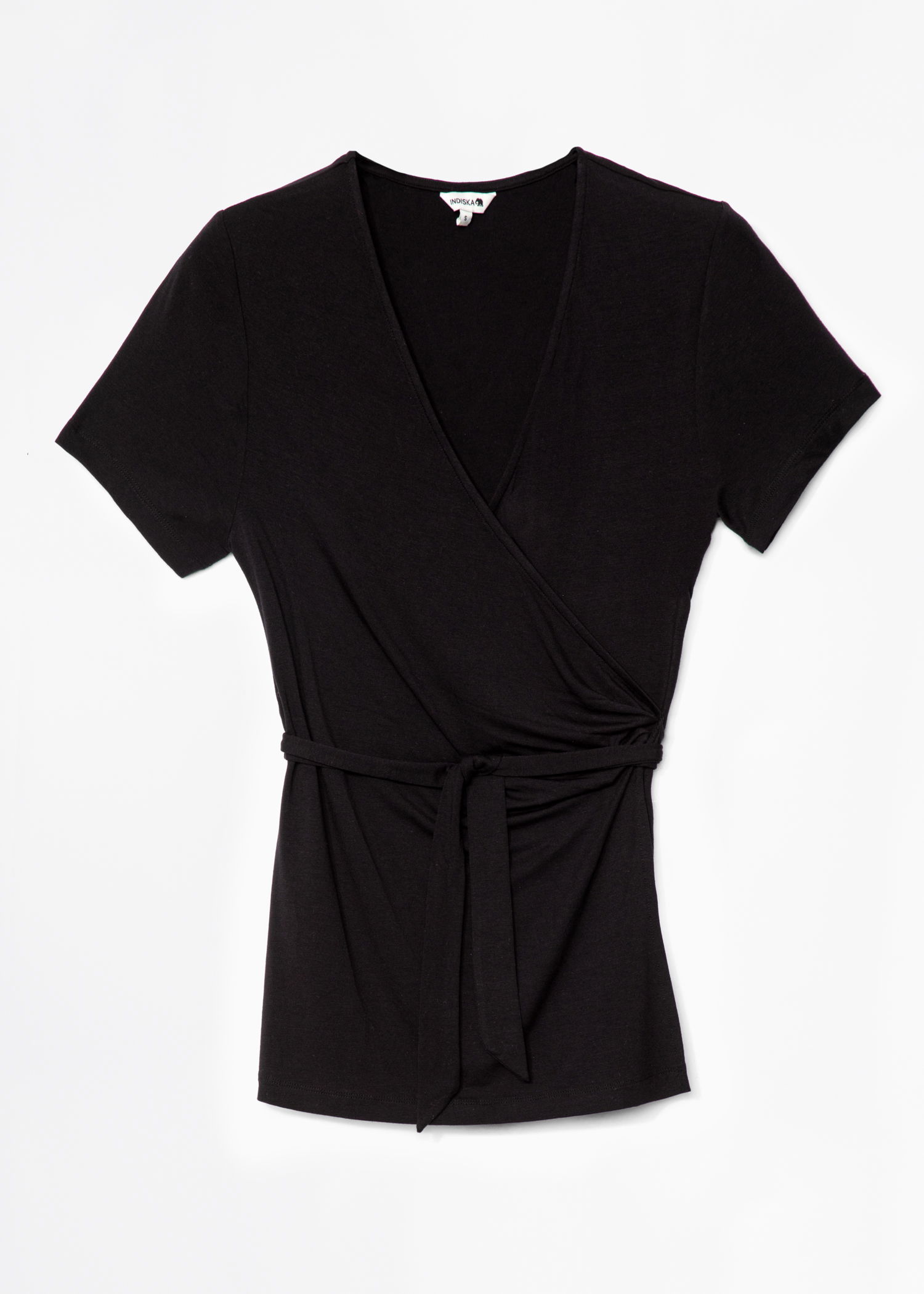 FERN WRAP TOP - Black