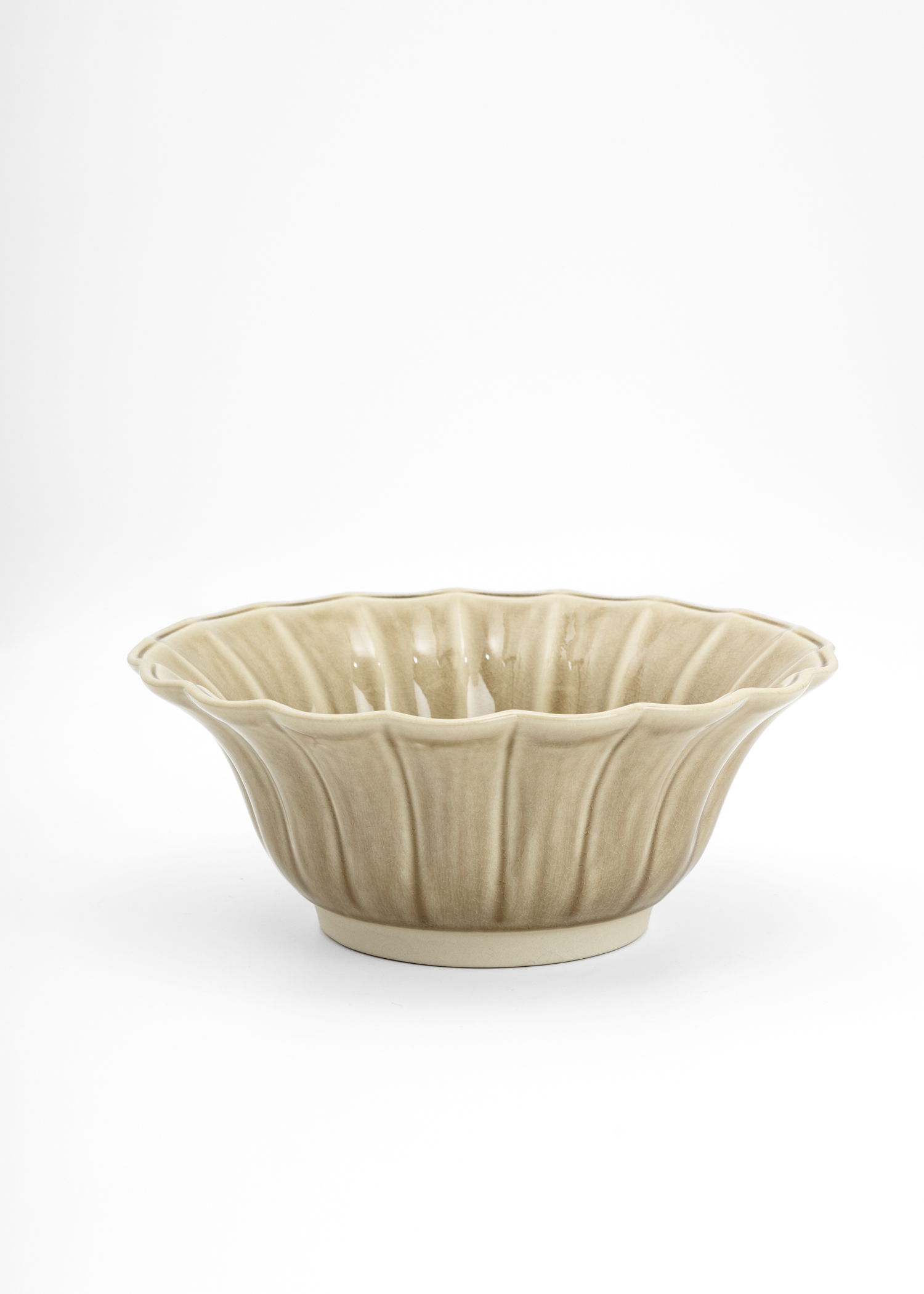 MATHILDA SCALLOP SALAD BOWL - BEIGE