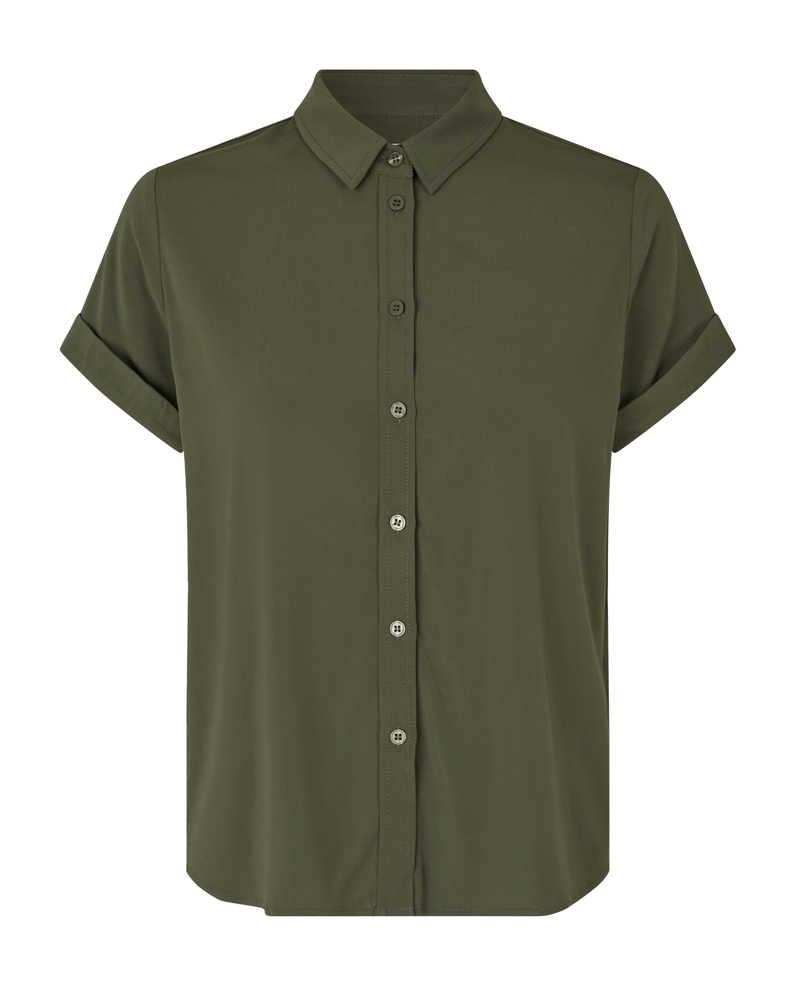 Produktfoto för Samsøe & Samsøe - Majan SS Shirt - Skjorta - FOREST NIGHT - S