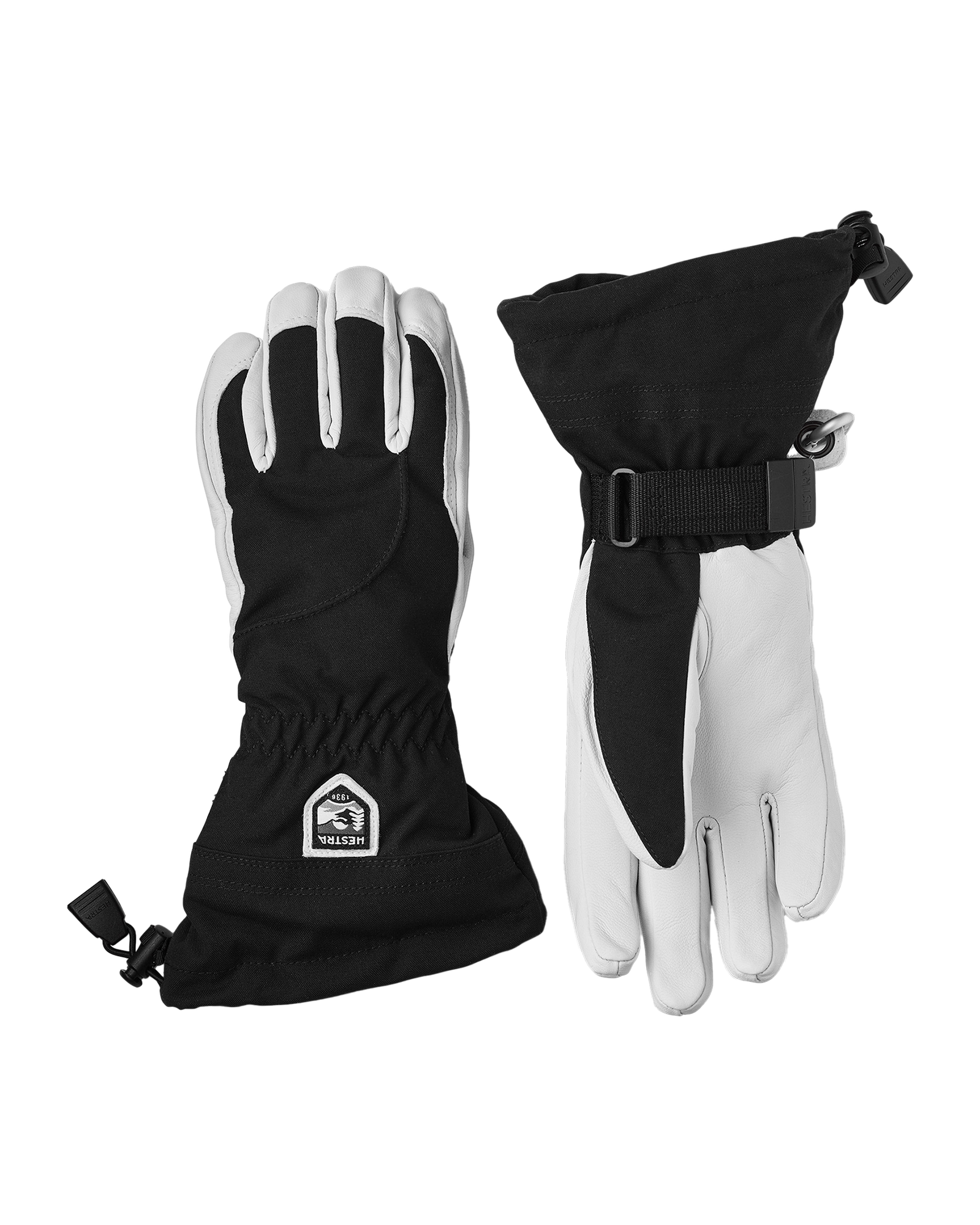 Heli Ski Female - 5 Finger Black/Off White